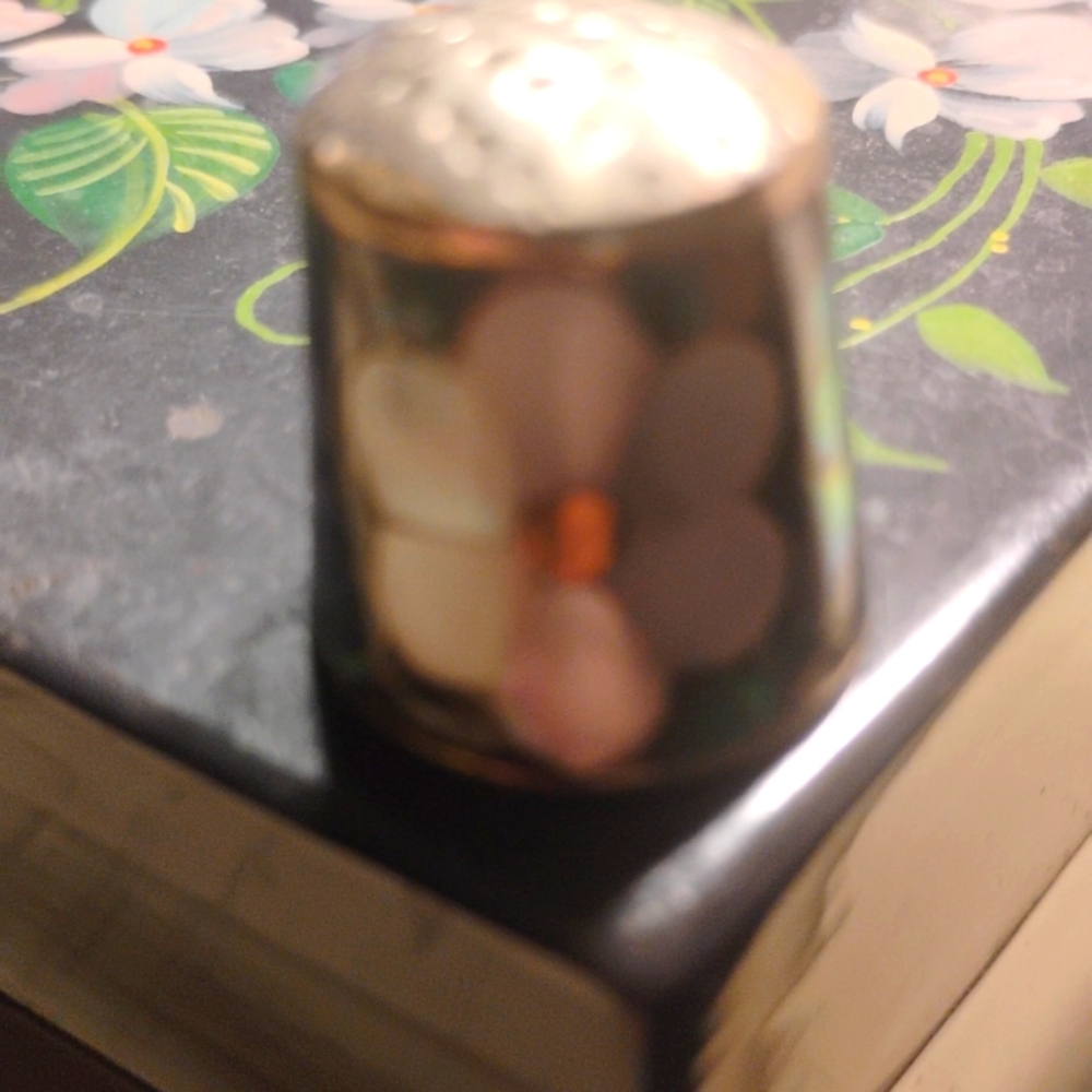 Abalone And Silver Thimble